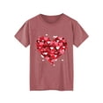 thumbnail image 6 of XCHQRTI Womens Love Heart T-Shirts Valentine's Day Graphic Tees Short Sleeve Plus Size Tops, 6 of 9