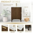 thumbnail image 4 of Vinnova Design Mumbai 24" Free-standing Single Bath Vanity in Aged Dark Brown Oak, 4 of 16