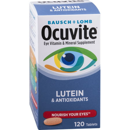 Bausch + Lomb Ocuvite Eye Vitamin & Mineral Supplement Tablets, 120 (Best Vitamin For Eye Vision)