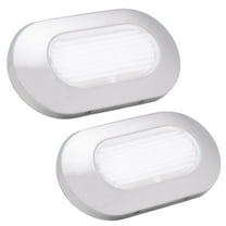 Five Oceans Oblong LED Courtesy Light, Boat Accent Lights, Marine Light for Boat Interior, Deck, Cockpit, Daylight White, IP67 Waterproof, 12V, for Pontoon, Fishing Boat, RVs - 2-Pack- FO4139-M2