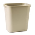 thumbnail image 2 of Rubbermaid Deskside Wastebasket, Versatile Plastic Trash Can, 3.5 Gallon, Beige, 6 Pack, 2 of 6