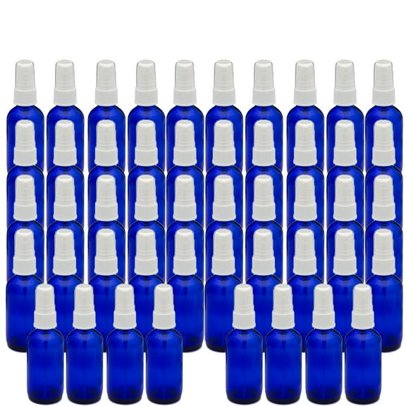 Global Cobalt Blue 2oz White Mist Sprayer Bottle (60ml) Pack of 48