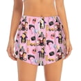 thumbnail image 4 of Lsque 2336109497 Printed Women's Running Shorts with Liner Pockets,Elastic Quick Dry Workout Athletic Gym Yoga Shorts,Womens High Waist Shorts-Small, 4 of 9
