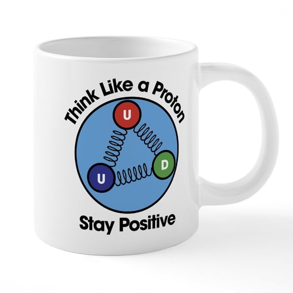 CafePress - Think Like A Proton Stay Po - 20 Oz White Ceramic Mega Mug