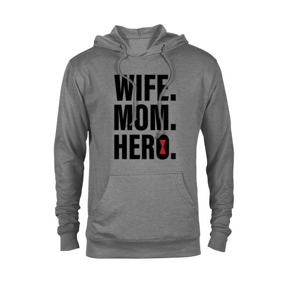 Marvel Black Widow Wife. Mom. Hero - Pullover Hoodie for Adults - Customized-Athletic Heather