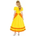 thumbnail image 3 of 6-Piece Galaxy Princess Cosplay Costume Set for Women, Satin Cosplay Party Gown with Crown, Star Wand & Accessories, Complete Halloween Dress-Up Outfit (Yellow), 3 of 8