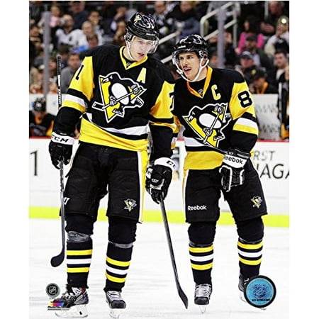Pittsburgh Penguins Sidney Crosby Framed Evgeni Malkin Sidney Crosby Pittsburgh Penguins 2014-2015 Action Photo (Size: 8
