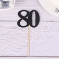 thumbnail image 3 of 20pcs Black Glitter Paper Decorated Cupcake Toppers 80th Birthday Cake Insert Number 80 Design Cake Pick Cake Decor Party Favors, 3 of 3