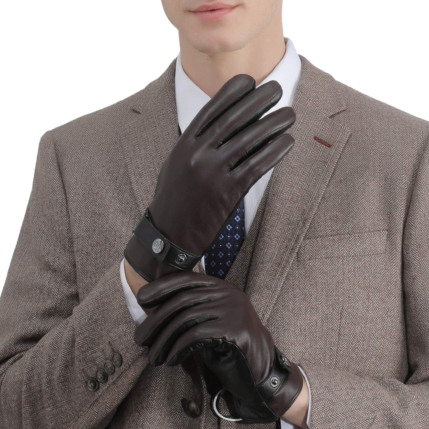 mens leather gloves with wool liners