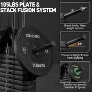 Syedee Multifunctional Home Gym System, Home Gym Station with 105LBS Weight Stack, All in One Workout Machine for Full Body Strength Training