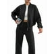 thumbnail image 3 of Conjuntos de Salón para Mujer, Conjunto Deportivo de 2 Piezas, Sudadera, Pantalón Deportivo de Pierna , Conjunto Deportivo A Juego Negro L, 3 of 10