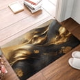 thumbnail image 4 of Sikiie Luxurious Gold Flow Print Flannel Anti-slip Floor Mat 16x24in, Thickened Dustproof Entrance Door Mat Floor Mat for Kitchen, Bathroom, Laundry Room, 4 of 7