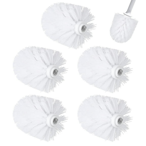 OHOIOLLA 5Pcs Universal Toilet Brush Head Replacement Plastic for Bathroom Cleaning Tools 10.0x8.0x8.0in