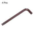 thumbnail image 3 of Uxcell 4pcs Ball End Hex Key Wrench 12mm S2 Steel L-Shape Long Arm Hexagon Metric Wrenches Repairing Tool, Red, 3 of 8