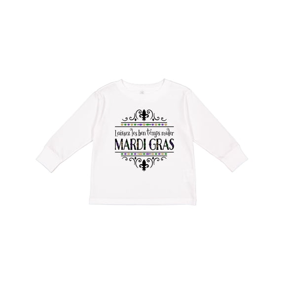 Inktastic Laissez Les Bon Temps Rouler Mardi Gras Boys or Girls Long Sleeve Toddler T-Shirt