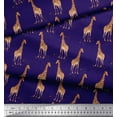 thumbnail image 3 of Soimoi Blue polyester Crepe Fabric Dot & Giraffe Animal Print Fabric by Yard 42 Inch Wide, 3 of 3