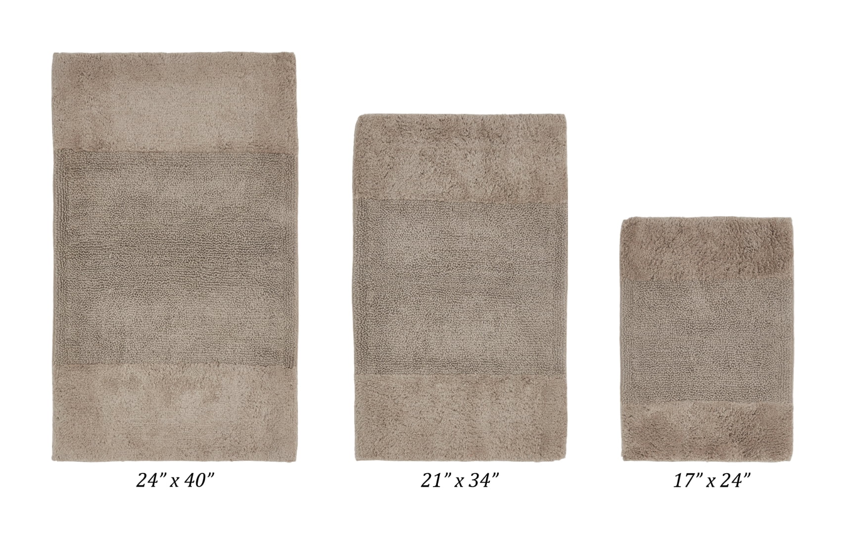 Better Trends 3 Piece Bathroom Rug Set, 100% Cotton, Extra Soft Tufted Bath Mat, Water Absorbent & Non Slip Bath Rug, (Beige) Granada Collection