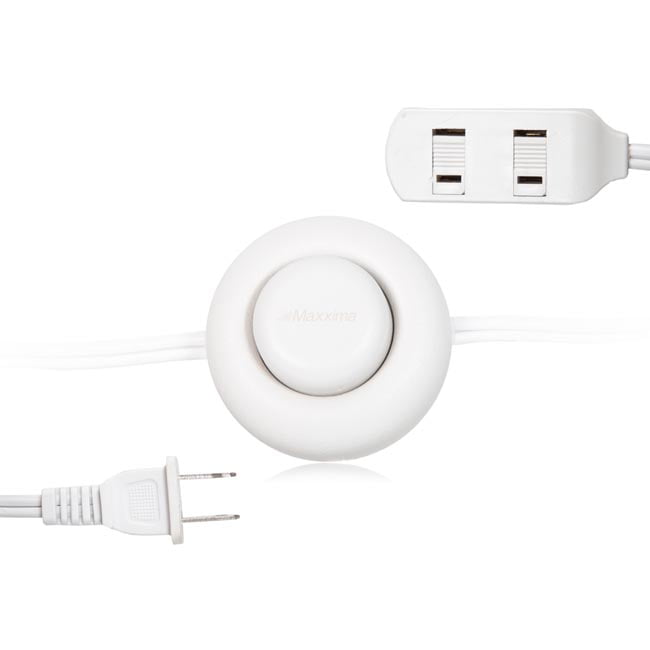 Pack of 2 Maxxima 9 Foot 3 Outlet Foot Tap Extension Cord MEW-EC390F-02
