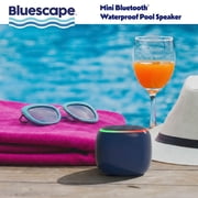 Bluescape Mini Portable Bluetooth Speaker, IPX7 Waterproof Wireless Speaker, Black with LED Lights