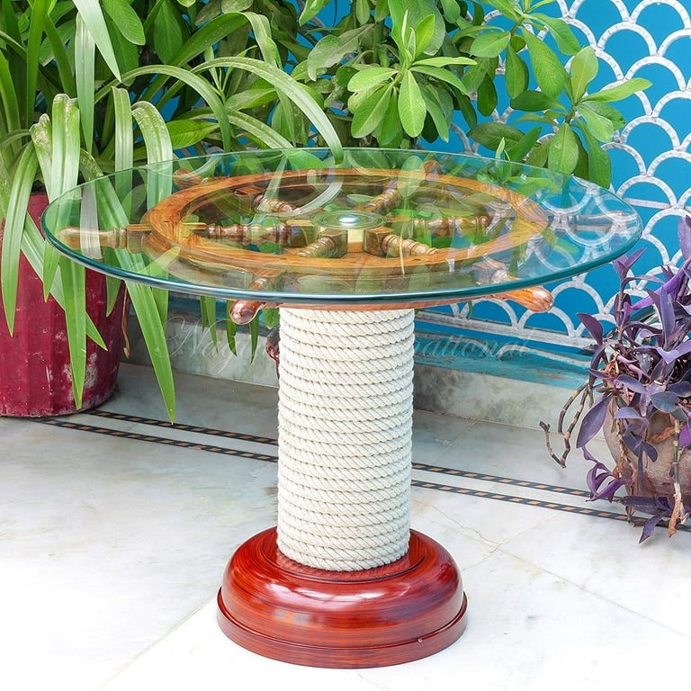 Round nautical coffee table deals