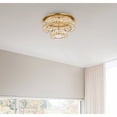 thumbnail image 2 of Monroe 22 inch LED double flush mount in gold, 2 of 7