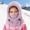 Purple, variant on Youth Bear Ear Warm Hat with Integrated Scarf and Face Mask, Winter Outdoor Windproof Ear and Neck Protection for Cold Weather Activities, Skiing, Snow Play, and Hiking Accessories