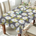 thumbnail image 4 of SKYSONIC Daisy Flower Tablecloth Waterproof Washable Polyester Square Table Cover Durable Tablecloth for Kitchen Dining Table Party Decor (54 X 54 Inch), 4 of 7