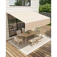 thumbnail image 1 of Gaderth Auvent Rétractable 13 X 10 Pi pour Patio, Auvent Pare-Soleil Imperméable avec Manivelle Manuelle, Cadre en Aluminium, Tissu Polyester 280 g, Auvent Réglable pour Terrasse, Véranda, Balcon, 1 of 7
