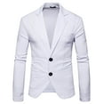 thumbnail image 2 of QENGING Men's Suit Jacket Slim-fit Solid Blazer Suit Collar Casual Small Suit Coat Suits & Suit Separates for Home Party Outdoor, 2 of 4