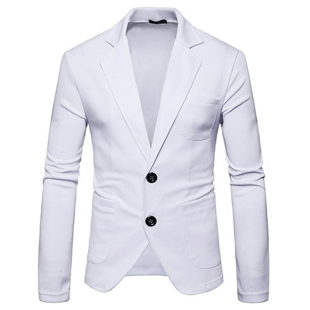 Hombres Slim-fit Traje sólido Cuello Casual Traje pequeño Abrigo Chaqueta de pana Pompotops oipoqjl21762