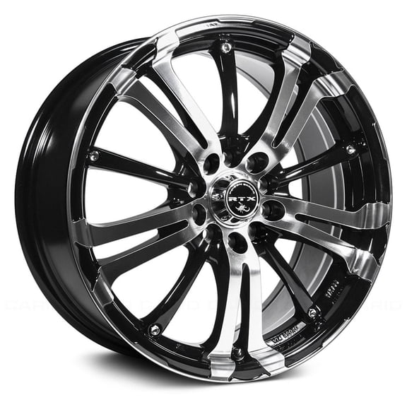 RTX Custom Wheel 15x6.5 inch Rim for 2006-2011 Acura CSX 73.1mm CB Offset 40mm Black with Machined Face