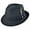 Black, variant on Toyo Straw Braid Trilby Fedora Hat - XL - White
