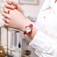 thumbnail image 3 of Resicozy Watches for Women 2026 Classic Quartz Watch with Leather Strap Vintage Small Face Round Watches Birthday Gift for Ladies Red, 3 of 3