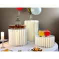 thumbnail image 4 of 3PCS Cylinder Stands for Party with Acrylic Plates, Foldable Cylinder Pedestal Stand, Buffet Risers, Food Risers for Buffet Table, Weddings, Baby Showers, Birthday, Events Centerpieces Decor (5.9"+9.8, 4 of 7