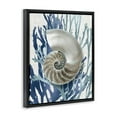 thumbnail image 3 of Stupell Industries Shell Coral Beach Blue Design Jet Black Framed Floating Canvas Wall Art, 16x20, by Caroline Kelly, 3 of 5