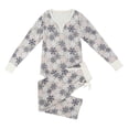 thumbnail image 3 of Nautica Womens 2 Piece Textured Microfleece Pajama Set (Grey Snowflake, X-Large), 3 of 3