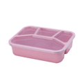 thumbnail image 3 of 4-Compartment Eco-Friendly Snack Box for Outdoor Activities - Microwave Safe, Leak-Proof Food Storage Container, Straw Design, 4-Section Bento Lunch Box Akmoler | Plastic, Blue, 3 of 9