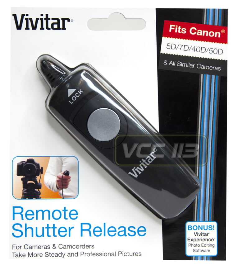 Vivitar Wired Remote Shutter Release for Canon EOS DSLR Cameras, VIVRC10050D
