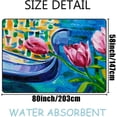 thumbnail image 2 of SKYSONIC Lightweight Soft Area Rugs Oil Painting of Beautiful Tulips Floor Mat for Kids Playing Room Hardwood Floor Living Room 63x48 inch Nursery Rugs, 2 of 6