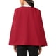 thumbnail image 3 of Blazer de manga capa INSPIRE CHIC para mujeres, chaqueta casual de trabajo abierta en rojo, 3 of 6