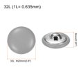 thumbnail image 2 of Uxcell 20Pcs Leather Covered Button Metal Round Sewing Buttons Grey, 2 of 7