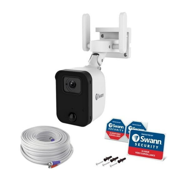 Swann Fourtify Plug-in Indoor & Outdoor Black & White Wi-Fi Security Camera