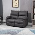 thumbnail image 2 of HOMCOM Causeuse Inclinable Canapé 2 Places Fauteuil Inclinable avec Repose-Pieds, 2 of 10