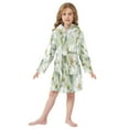 thumbnail image 2 of DIXRUYEE Bathrobes Belt Hooded Elegant White Garden Creative Pattern, 2 of 8