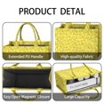 thumbnail image 4 of Large Capacity Tote Bag,Yellow Lemon Slices Yellow Pattern Handbag Fashion Luxury Tote Bag,15.7"x13"x 5.1" Inches,Laptop Compatible, 4 of 6