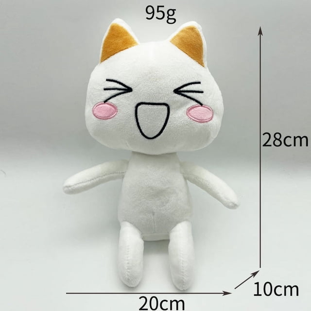 Botu personalizado Kawaii Toro Inoue, muñecos de peluche de gato, regalos de Navidad suaves, figura de anime, gato blanco y negro, peluche de Toro Inoue