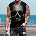 thumbnail image 6 of adaychics Mens Tank Tops Graphic Crew Neck Casual Sleeveless T Shirts Gothic Skull Graphic Muscle Tees for Exercise Daily, 6 of 7