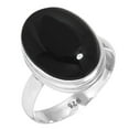 thumbnail image 1 of 925 Silver Ring For Women - Girls Real Black Onyx Stone Silver Ring Size 8 July Birthstone Handmade Silver Ring Size 8 Gift For Women On Cocktail Party 925 Silver Jewelry With Gemstone, 1 of 5
