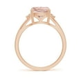 thumbnail image 2 of ANGARA Natural Split Shank Cushion 1.8 ct Morganite Solitaire Ring in 14K Rose Gold for Women | Birthday, Anniversary, Jewelry Gift for Women | Natural Morganite Ring, 2 of 11