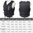 thumbnail image 2 of HUISZJ Fishing Surfing Drifting Safety Vest, Life Black Jacket Neoprene, Boating Drifting Buoyancy Safety Life Vest for Women Men (L), 2 of 9